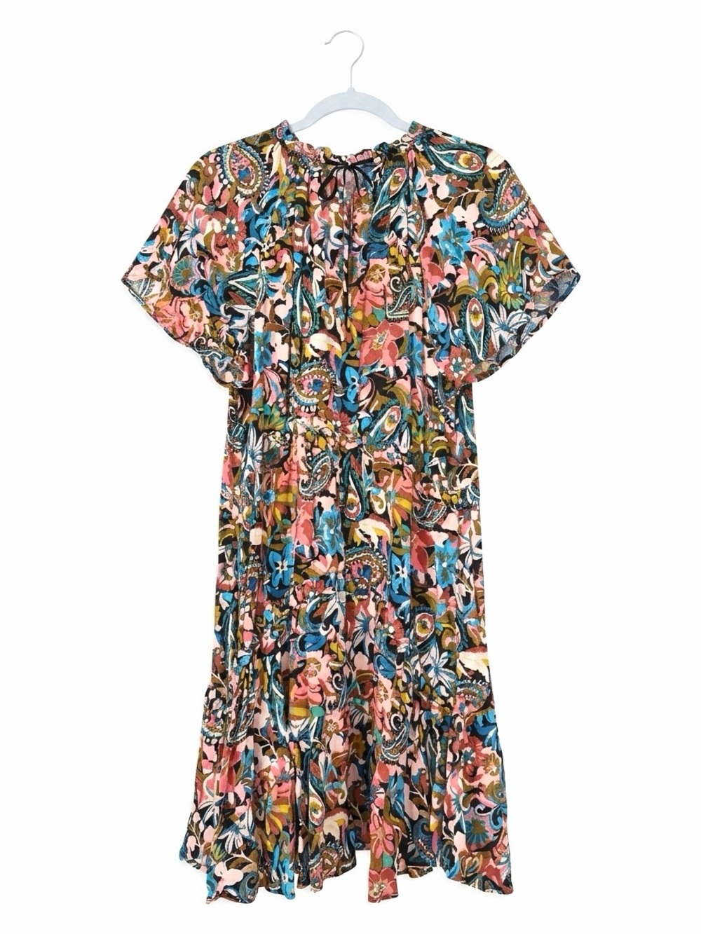 By Anthropologie Robin Tiered Mini Dress in Peach - Picture 3 of 4